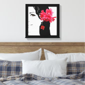 Hübsche Girl-Fashion-Illustration Leinwanddruck (Insitu (Schlafzimmer))