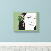 Hübsche Girl-Fashion-Illustration niedlich Leinwanddruck (Insitu (Holzboden))