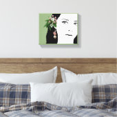 Hübsche Girl-Fashion-Illustration niedlich Leinwanddruck (Insitu (Schlafzimmer))