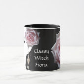 Hübsche Girl-Fashion-Illustration Rosa Tasse (Zentrum)