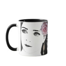 Hübsche Girl-Fashion-Illustration Rosa