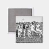 Hübsche Girl Golfers, 20er Magnet (Vorderseite/Rückseite)