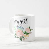 Hübsche Girl-Kaffee-Tasse Kaffeetasse (Vorderseite Links)