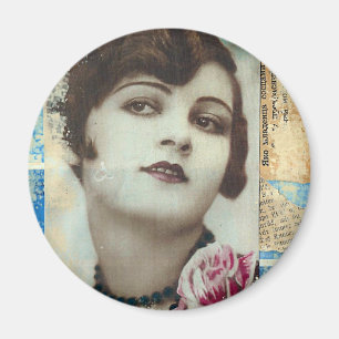 Hübsche Girl Paint Chip Collage Magnet