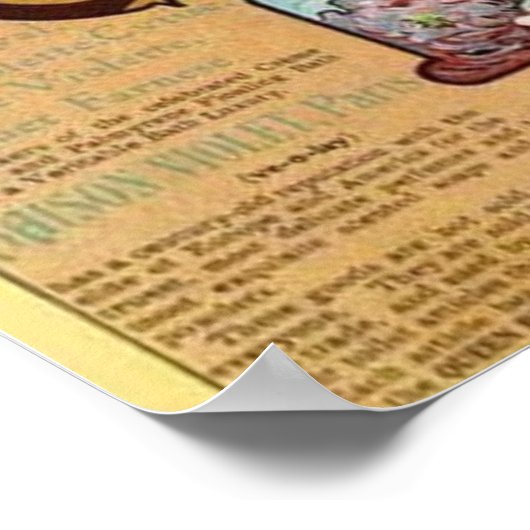 Hübsche Girl- und Violet-Parfüm-Werbung Poster (Ecke)