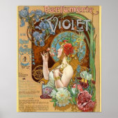 Hübsche Girl- und Violet-Parfüm-Werbung Poster (Vorne)