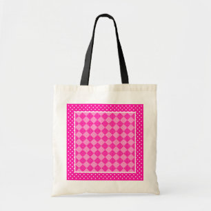 Hübsche Girlie Tote Bag, Candy Pink Geometric Tragetasche