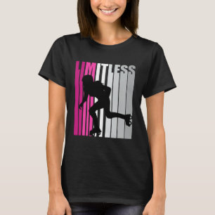 Hübsche Girls Rosa Limitless Roller Skaten Inline T-Shirt