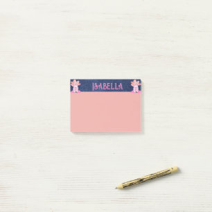 Hübsche Girly Cat Personalisiert Stationierung mit Post-it Klebezettel