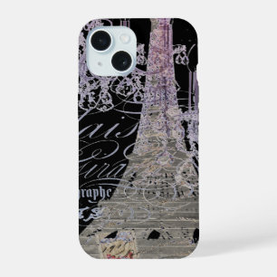 hübsche, girly-chicke Mode, ich liebe Paris Eiffel iPhone 15 Hülle