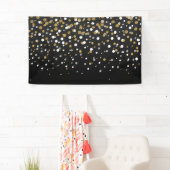 Hübsche Girly Gold Glitzer Dots Illustration Banner (Insitu)