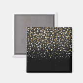 Hübsche Girly Gold Glitzer Dots Illustration Magnet (Vorderseite/Rückseite)