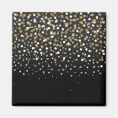 Hübsche Girly Gold Glitzer Dots Illustration Magnet (Vorne)