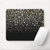 Hübsche Girly Gold Glitzer Dots Illustration Mousepad (Mit Mouse)