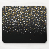 Hübsche Girly Gold Glitzer Dots Illustration Mousepad (Vorne)