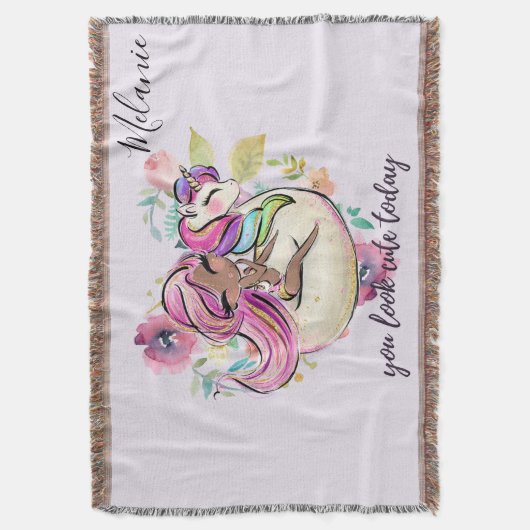 Hübsche Girly IHR SEHEN NIEDLICHEN HEUTE Einhorn R Decke (Vorderseite Vertikal)