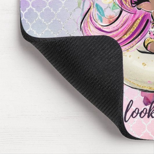 Hübsche Girly IHR SEHEN NIEDLICHEN HEUTE Einhorn R Mousepad (Ecke)