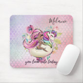 Hübsche Girly IHR SEHEN NIEDLICHEN HEUTE Einhorn R Mousepad (Mit Mouse)