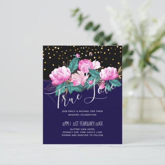 Hübsche Girly Pink Black (Stehend Vorderseite)