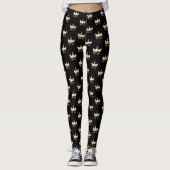 Hübsche Girly, Schwarz, Einhorn Leggings (Vorderseite)