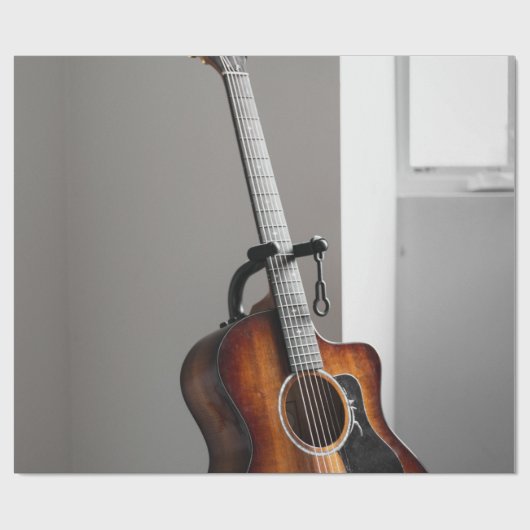 Hübsche Gitarre Geschenkpapier (Flach)