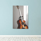 Hübsche Gitarre Leinwanddruck (Insitu (Holzboden))