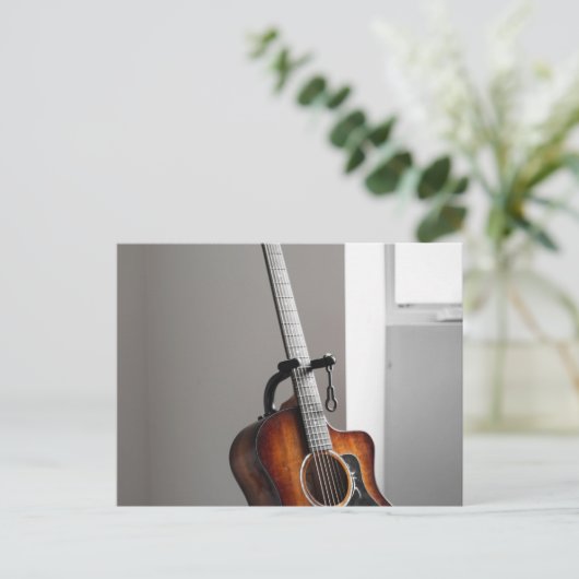 Hübsche Gitarre Postkarte (Stehend Vorderseite)