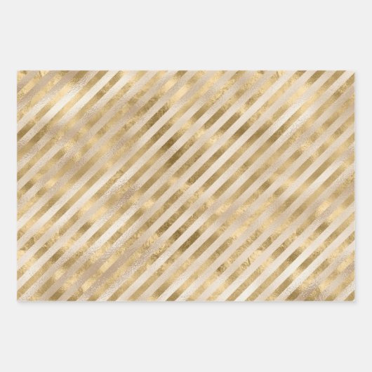 Hübsche Glam-Goldglanzpunkte Geschenkpapier Set (Vorderseite 3)