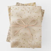 Hübsche Glam-Goldglanzpunkte Geschenkpapier Set (Beispiel)
