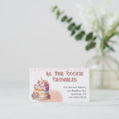 Hübsche Glitzer- und Bäckereikarte für Imitat und  Visitenkarte (Stehend Vorderseite)