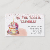 Hübsche Glitzer- und Bäckereikarte für Imitat und  Visitenkarte (Vorderseite)