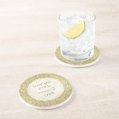 Hübsche Gold Glitzy Glitzer Liebe      Getränkeuntersetzer (Seite)