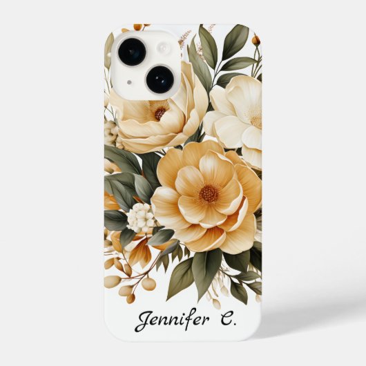 Hübsche Gold Wildblumen iPhone Case iPhone Hülle (Rückseite)