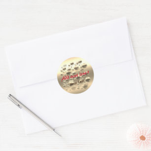 Hübsche Goldblasen Runder Aufkleber
