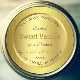 Hübsche goldene Produktverpackungsmarken Gold-Effe Runder Aufkleber