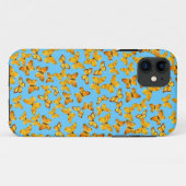 Hübsche goldene Schmetterlinge auf Sky Blue Case-Mate iPhone Hülle (Rückseite (Horizontal))