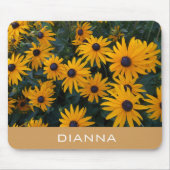 hübsche goldfarbene Blume, geben Sie Ihren Namen Mousepad (Vorne)