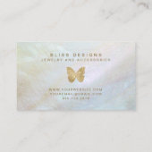 Hübsche Goldfoilmutter von Pearl Butterfly Visitenkarte (Rückseite)