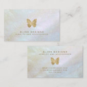 Hübsche Goldfoilmutter von Pearl Butterfly Visitenkarte (Vorne/Hinten)