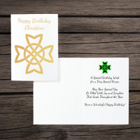 Hübsche Goldforelle Irish Celtic Knot Birthday Wis