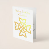 Hübsche Goldforelle Irish Celtic Knot Birthday Wis Folienkarte (Vorderseite)
