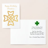 Hübsche Goldforelle Irish Celtic Knot Birthday Wis Folienkarte (Anzeige)