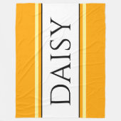 HÜBSCHE, goldgelbe Streifen Fleecedecke (Vorderseite)