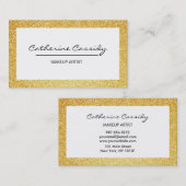 Hübsche GoldGlitzer-Schein-Grenze, Make-upkünstler Visitenkarte (Vorne/Hinten)