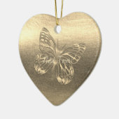 Hübsche Goldschmetterlinge hinzufügen Text-Ornamen Keramik Ornament (Links)