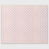 Hübsche Goldschneeflocken Rosa Weihnachten Geschenkpapier (Flach)
