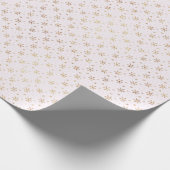Hübsche Goldschneeflocken Weihnachten Geschenkpapier (Ecke)