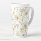 Hübsche Goldweiße Blumen Milchtasse (Rechte Ecke)
