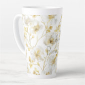 Hübsche Goldweiße Blumen Milchtasse (Linke Ecke)