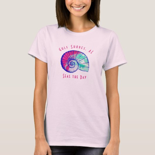 Hübsche Golfküste Alabama Seashell T - Shirt (Vorderseite)